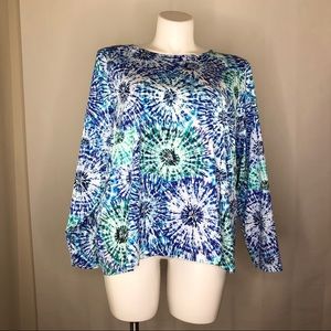 Lands’ End Tie-Dye Swim Top size 3X